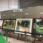 器械展示会場内『絵画展』